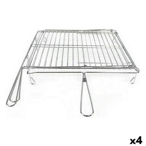 Grill Algon Chromed Rotating 40 x 45 x 10 cm (4 Units) - Hobbyalways.com