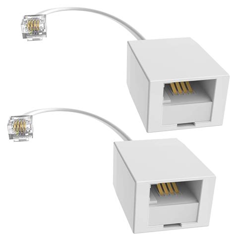 Ancable BT Telephone Socket Adapter Cable BT to RJ11 2 Pack, BT Female ...