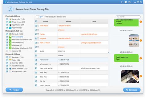 herstellen verwijderde teksten op iPhone
