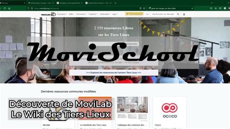 WikiSchool : Premier essai, une overview de MoviLab, le wiki des Tiers ...