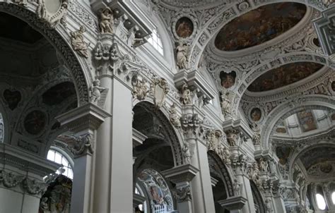 Wallpaper Germany, Bayern, religion, Cathedral, the nave, Passau, St ...