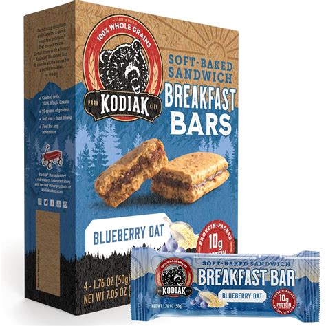 Amazon.com: Kodiak Cakes Soft Baked Sandwich Breakfast Bar, Blueberry ...