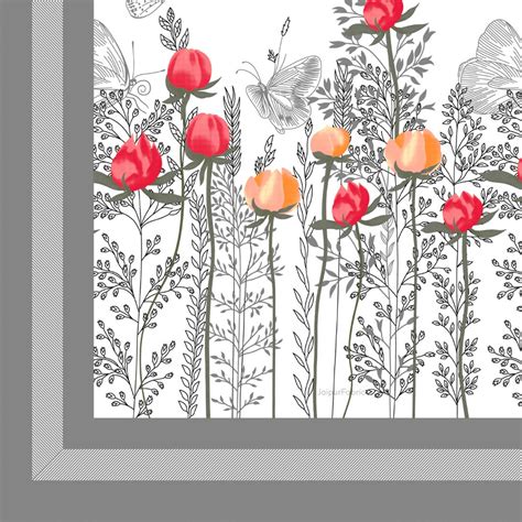 Monochrome Charm Butterfly Floral King Size Bedsheet – JaipurFabric®