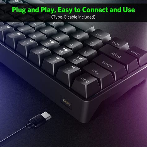 Buy TEWELL 61 Keys RGB Wired Mechanical Gaming Keyboard with Audible ...