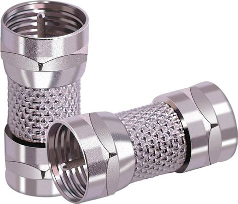ABONIX F Type Male to Male Coax Connector Coaxial Cable Adapters For ...
