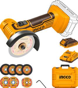 INGCO Cordless Mini Cut-off Tool, with 2.0Ah Battery and Charger, 7 ...