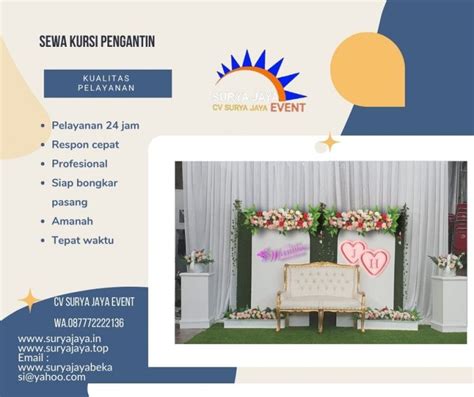 Sewa Kursi Pelaminan Di Jakarta Selatan