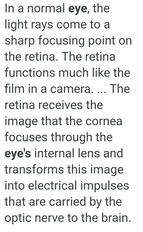 Explain the working of human eye step by step - Brainly.in