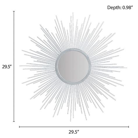Fiore Painted Silver Iron 29 1/2" Round Wall Mirror - #638X8 | Lamps Plus