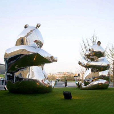 不锈钢公园动物羊群雕塑-宏通雕塑