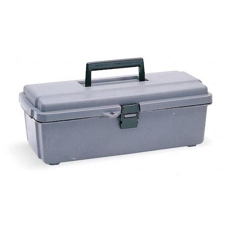 Flambeau Tool Box, Plastic, Gray, 14-1/2 in W x 7-1/2 in D x 5 in H ...