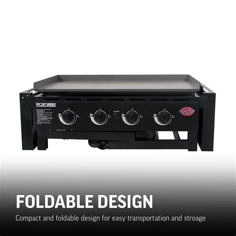 Char-Griller Flat Iron 4-Burner Liquid Propane Flat Top Grill E8936 ...
