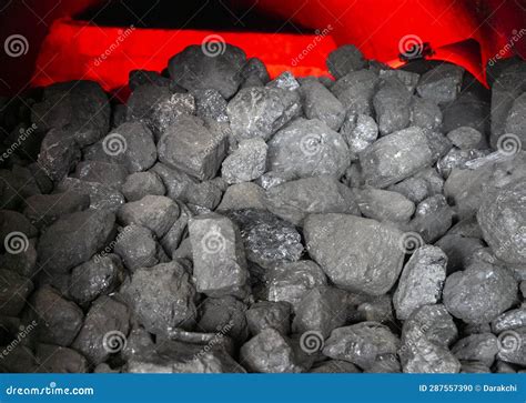 Coal in the Oven, Stones of Coal Background. Black Fuel Close View ...