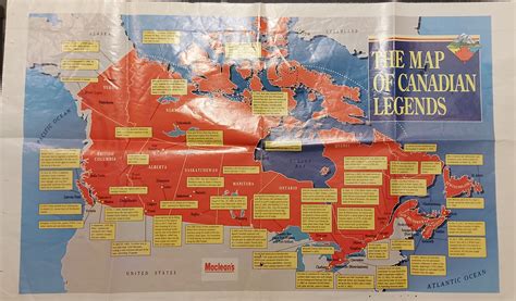 The Map Of Canadian Legends: (1992) Map | Mister-Seekers Bookstore