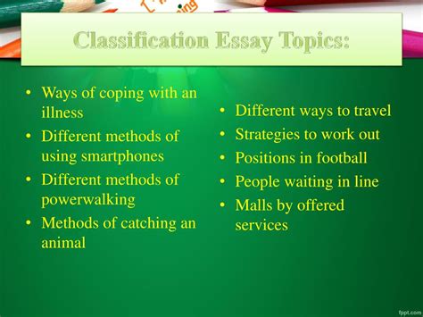 Image result for Classification Essay Topics