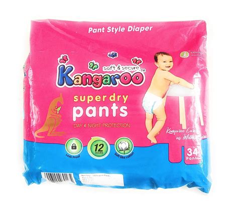Buy Kangaroos Super Dry Diapers (Children: L - 34 Count) Online at Low ...
