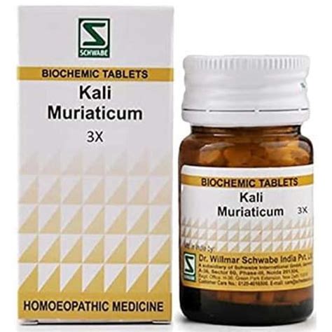 Buy Dr.Willmar Schwabe Kali Muriaticum Biochemic 3X Tablets, 20 gm | 19 ...