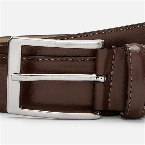 Birch Point Adjustable Leather Belt for Men in Dark Brown