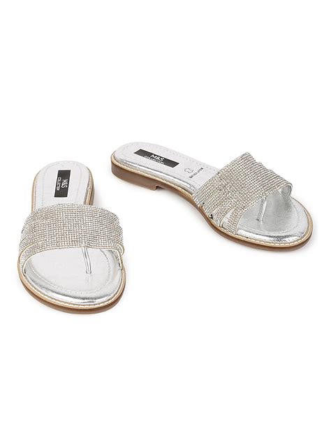 Buy Leather Embellished Standard Fit Flats at Marks & Spencer