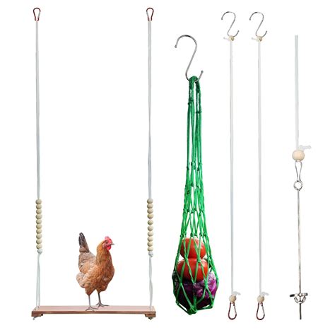CW&WC Chicken Swing, 1 Pack Chicken Feeder Net Bag, 1 Pack Chicken ...