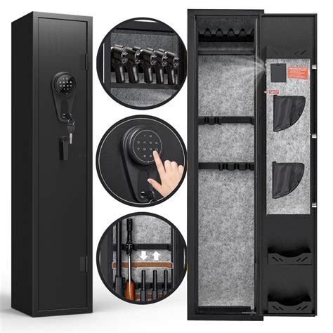 Firearm Security Cabinet INTERGREAT Biometric Rifle Safe - Large Gun ...