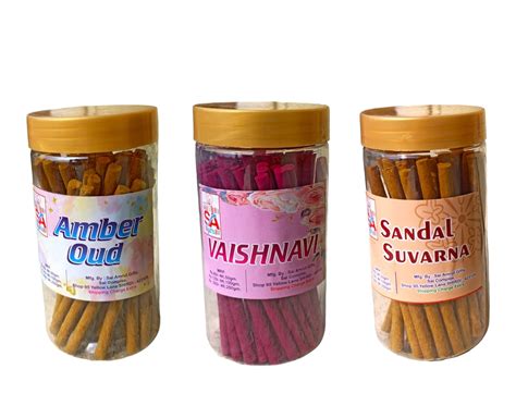 S A GIFTS Natural Dhoop Sticks for Pooja, Dhup Batti with Holder ...