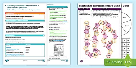 👉 Y6 Intervention: Substitution to Solve Simple Expressions