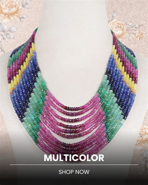 Shop 100% Natural Gemstone Beads Necklace & 925 Silver Jewelry – Raj Gems