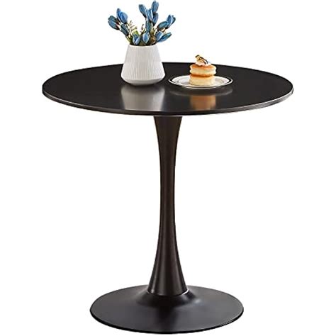 Elepbear Round Dining Table Small Black Kitchen Table 31.5 in India | Ubuy