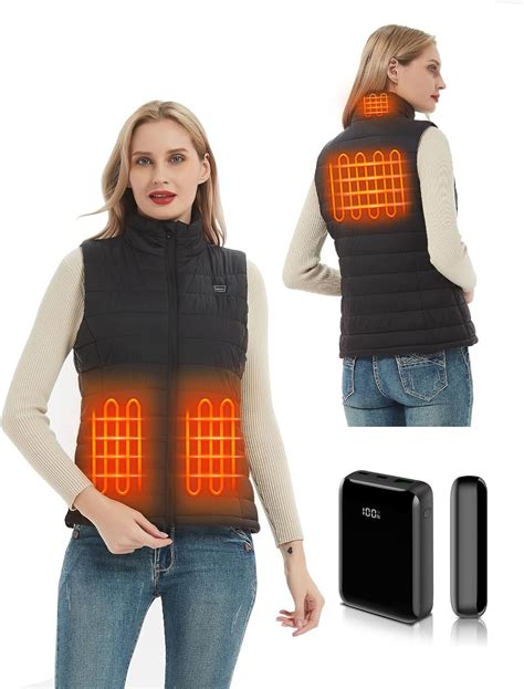 HENNCHEE Heated Vest Jacket for Women With Battery Pack,Lightweight ...