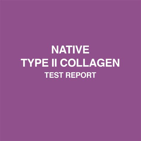 Native Type II Collagen test report - HealthyHey – HealthyHey Nutrition