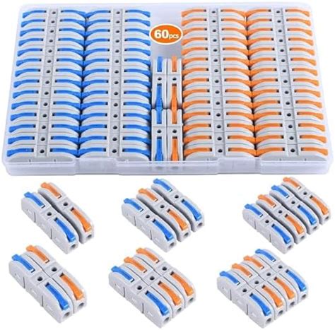 Lever Wire Connectors, DIANZHU 60Piece Inline Wire Connectors kit for ...