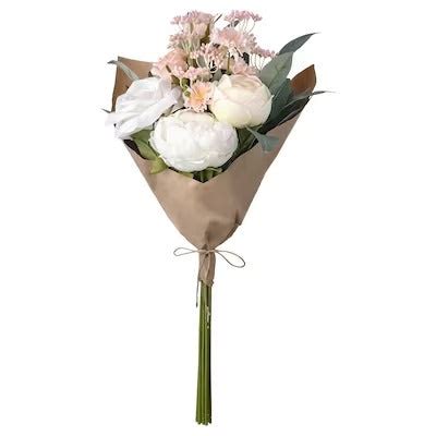 IKEA SMYCKA Artificial bouquet, in/outdoor white/light pink | IKEA ...