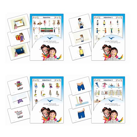 Buy Yo-Yee Flashcards Bundle - 4 Sets of Adjectives and sites Flash ...