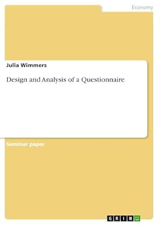 Design and Analysis of a Questionnaire eBook : Wimmers, Julia: Amazon ...