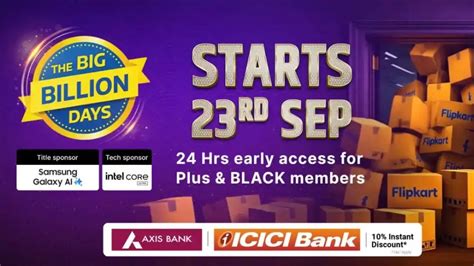 Flipkart Big Billion Days 2025 Starting Tonight For Flipkart Plus And ...