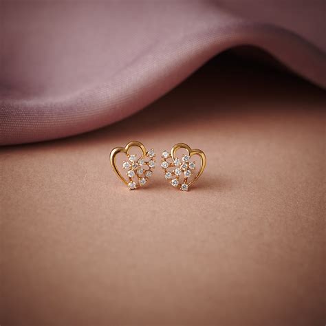 Sparkling Flower Diamond Stud Earrings