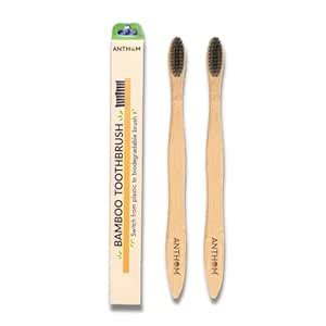 Buy ANTHOM Bamboo Toothbrush with Charcoal Activated Soft Bristles ...
