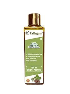 Udhgam® Wooden churned 100% Pure Organic Non-GMO Cold-Pressed Castor ...