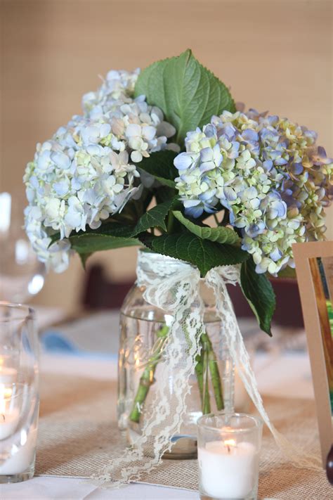 Hydrangea Centerpiece Wedding Reception