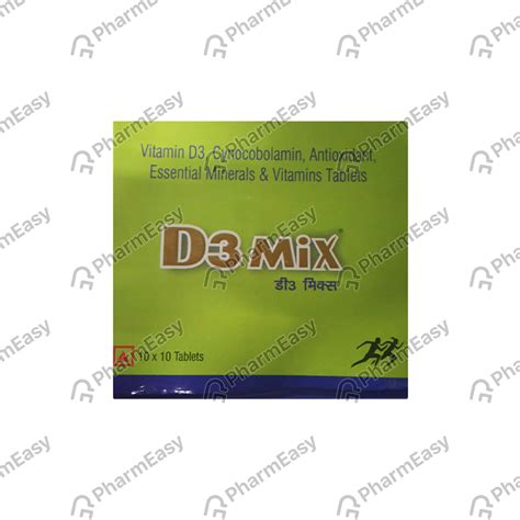 Buy D3 Mix Tablet (10) Online & Save Up to 24% at PharmEasy