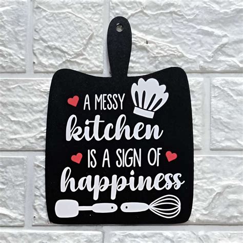 Buy Handmade Decoupage Messy Kitchen MDF Wood Decorative Plaque Online ...