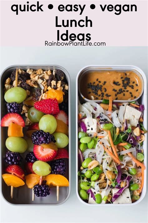 Easy vegan lunch ideas – Artofit