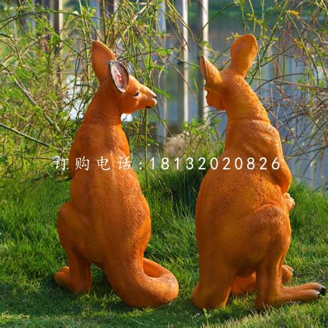 袋鼠雕塑，玻璃钢仿真动物雕塑 - 河北卓景雕塑公司