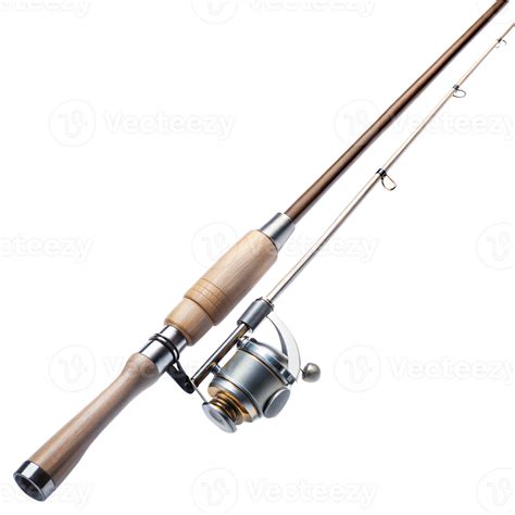 High-quality fishing rod and reel on a seamless background 44245631 PNG
