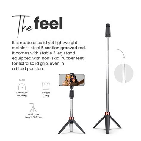 Buy DigiTek®(DTR-210SS) Portable Selfie Stick with Wireless Remote and ...