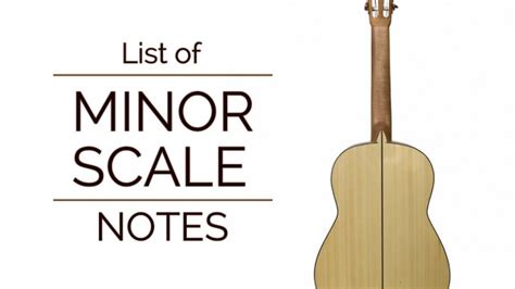 List of All Minor Scale Notes - Guitar Lesson World