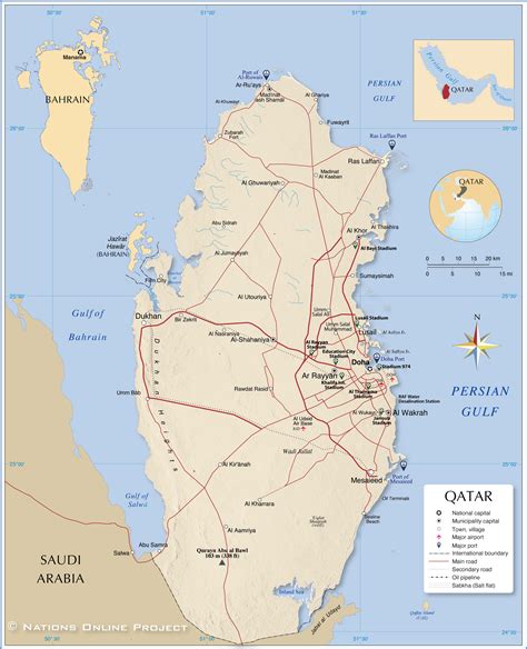 Map of Qatar - Thong Thai Real