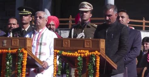 Sukhvinder Singh Sukhu takes oath as chief minister of Himachal Pradesh