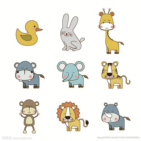 卡通小动物设计图__其他_广告设计_设计图库_昵图网nipic.com